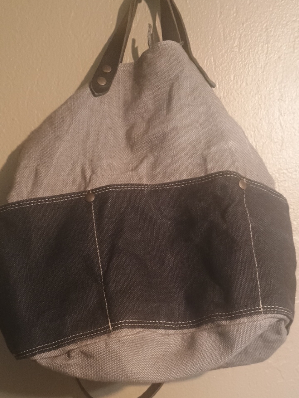 Tampico Made in France Brown Canvas Tote - Picture 5 of 6